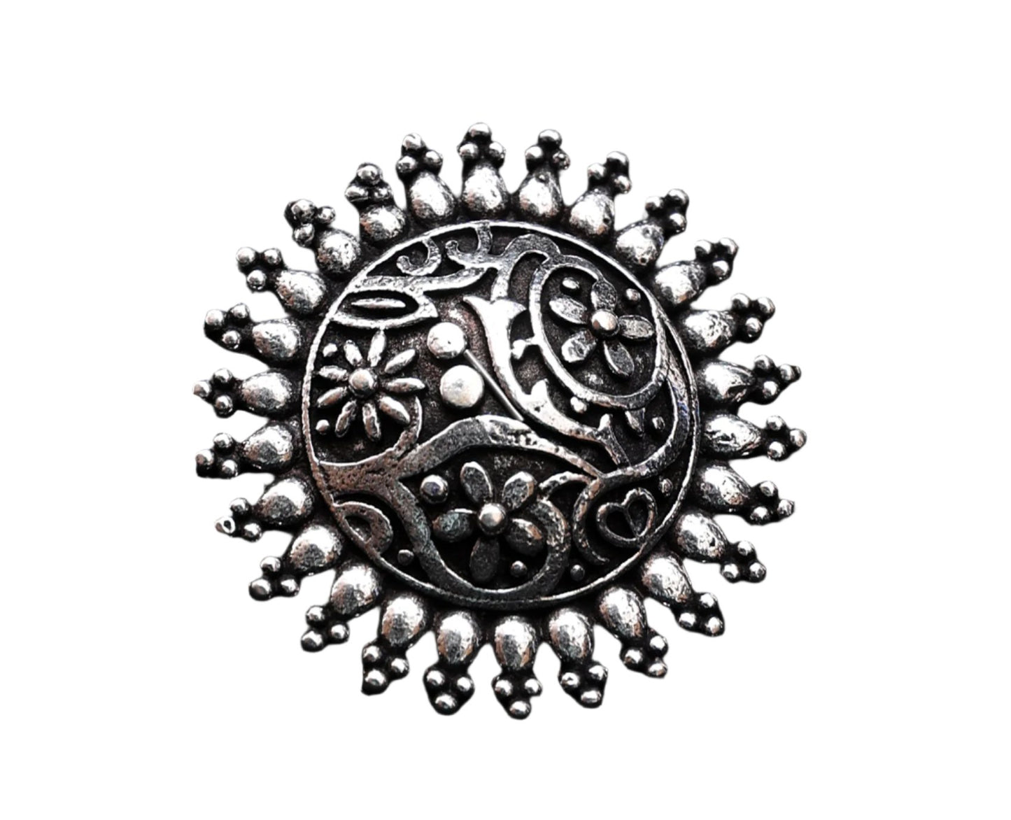 Silver Coated Flora Whisper Finger Ring