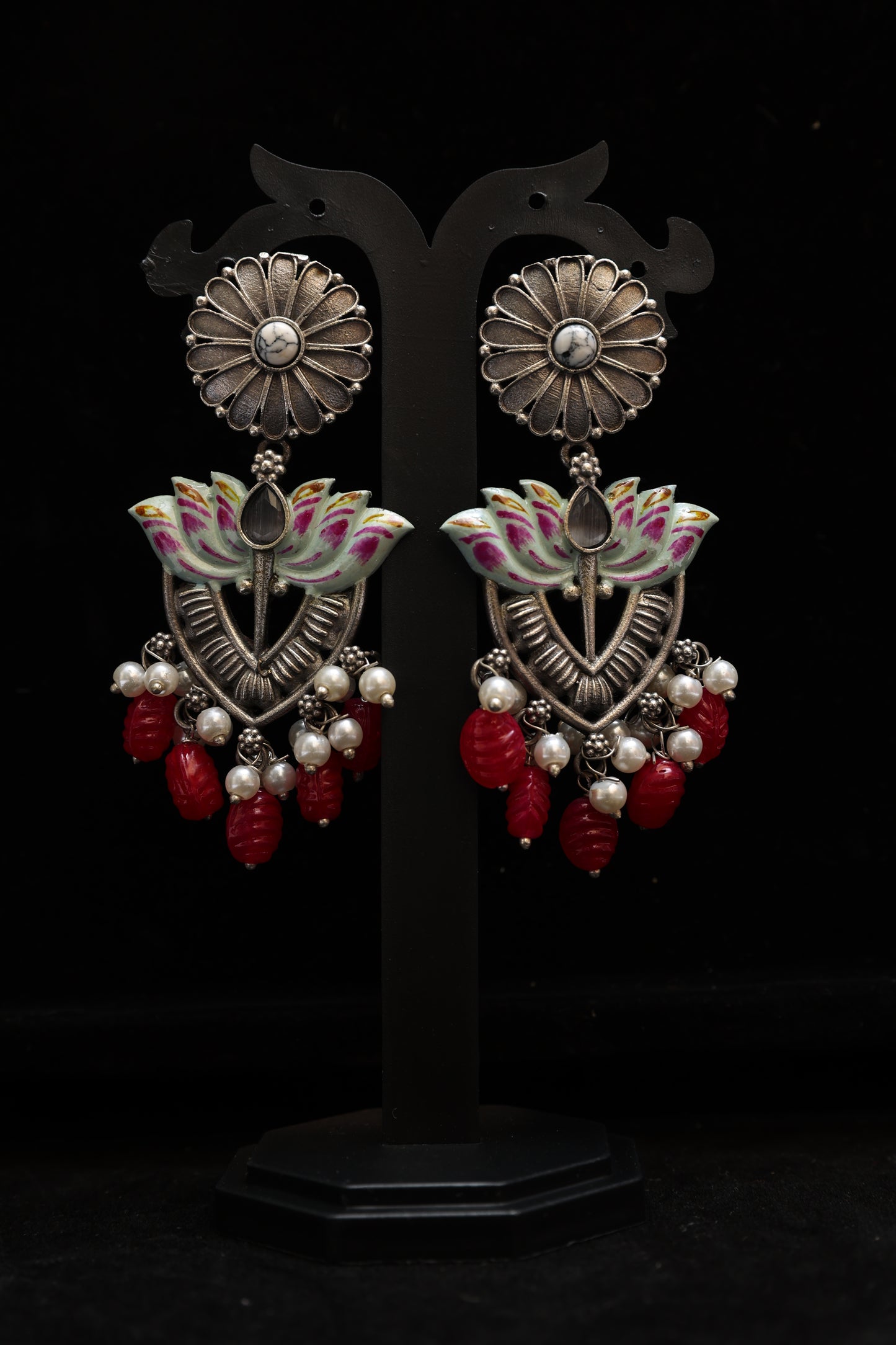 Majestic Lotus Blossom Earrings