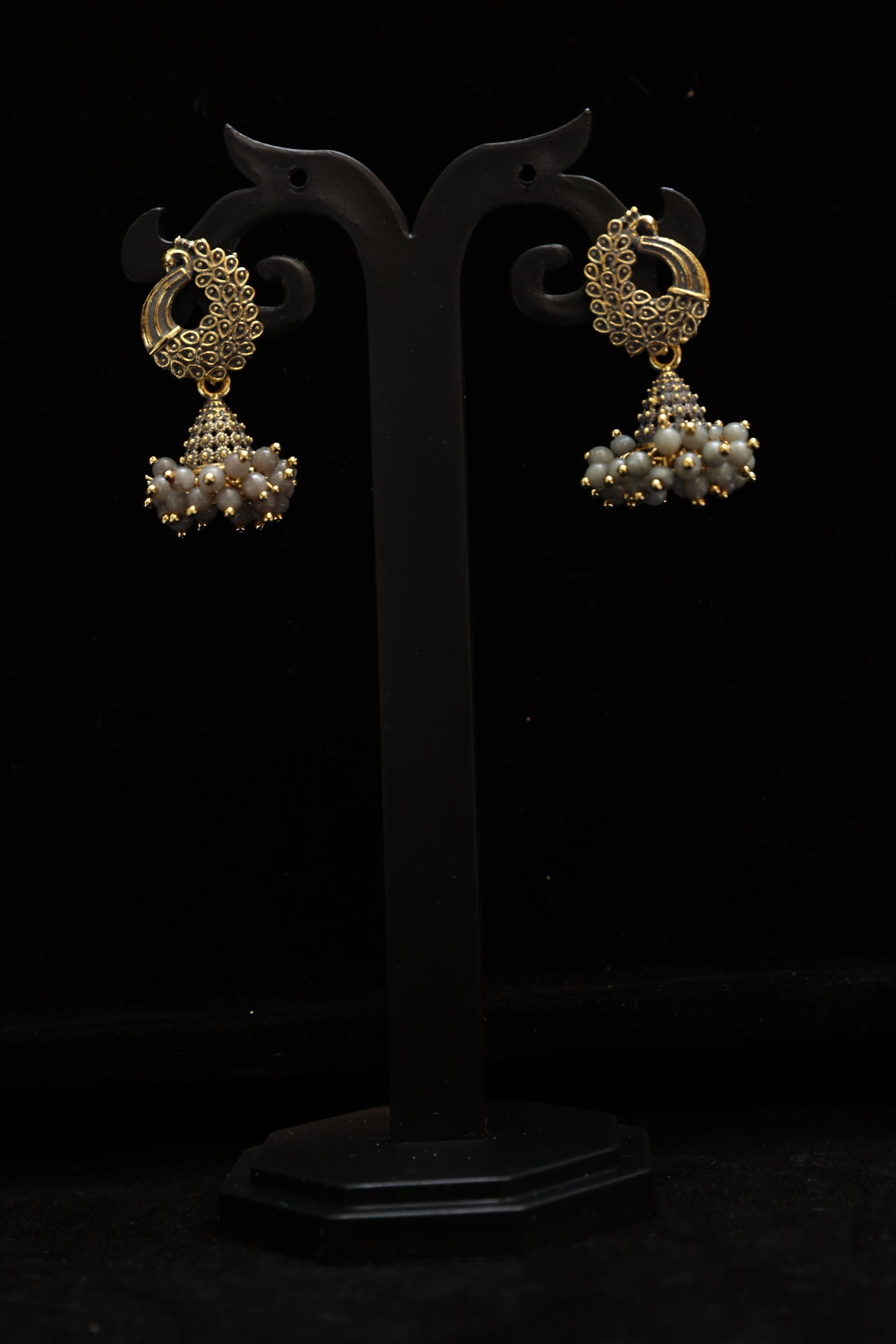 Celestial Golden Pearl Cascade Earrings