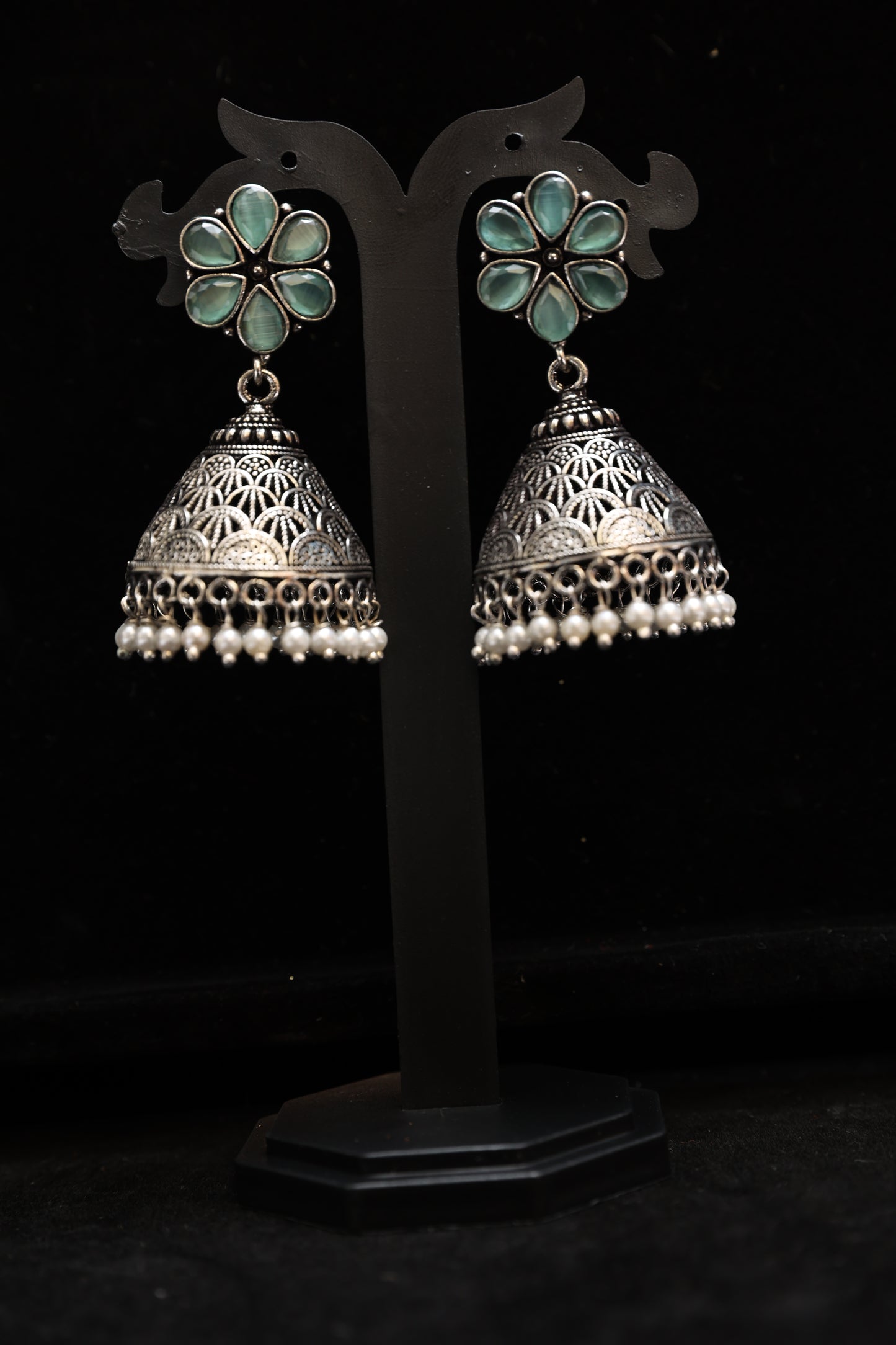 Stunning Floral Jhumka Earrings