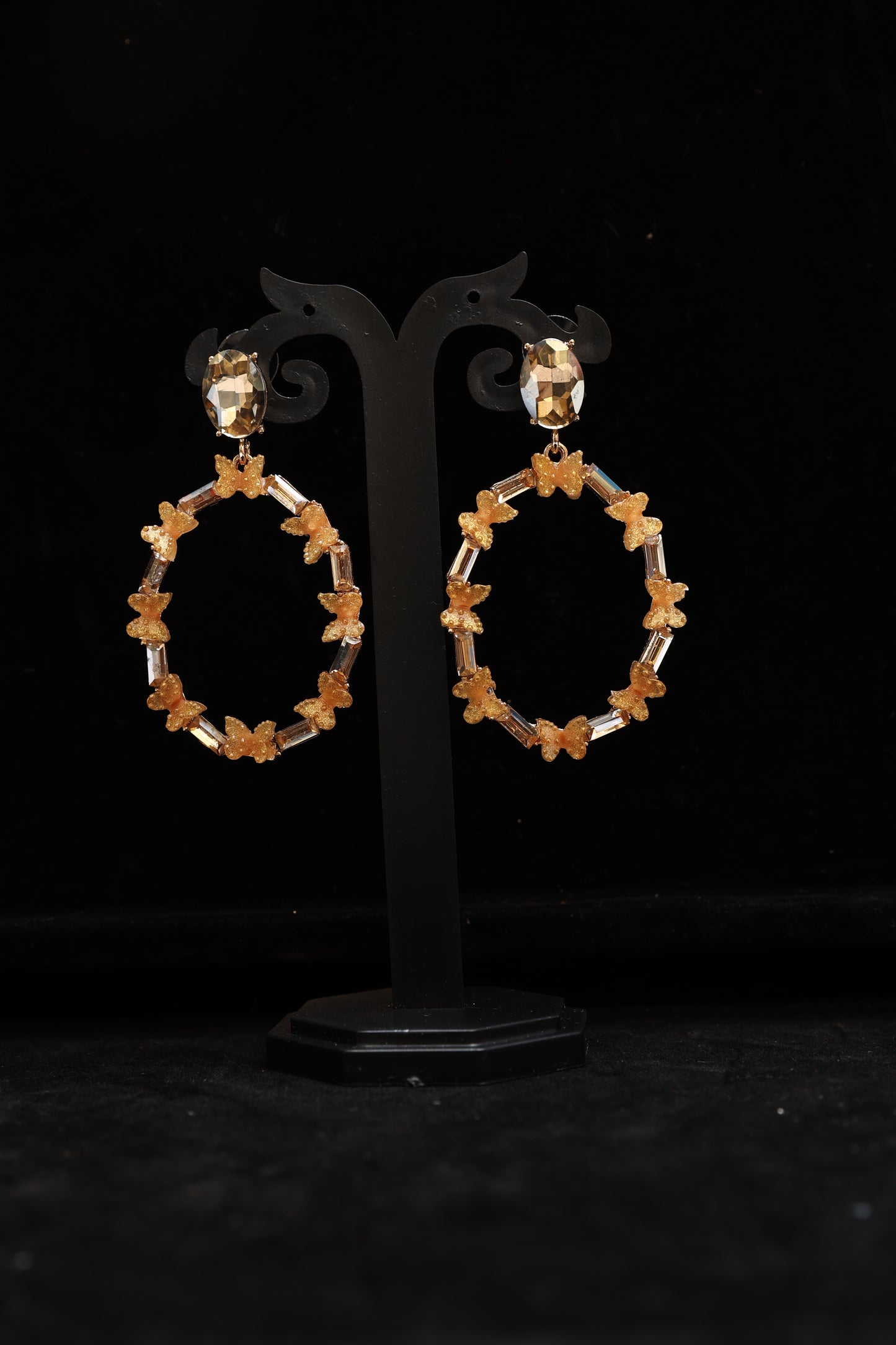 Be Jeweled Butterfly Drop Earrings Combo
