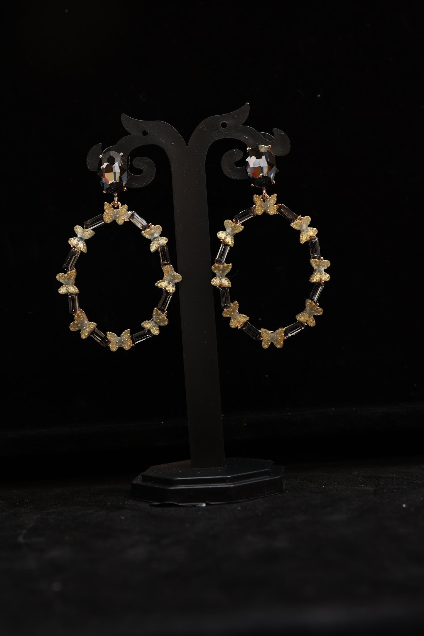 Be Jeweled Butterfly Drop Earrings Combo