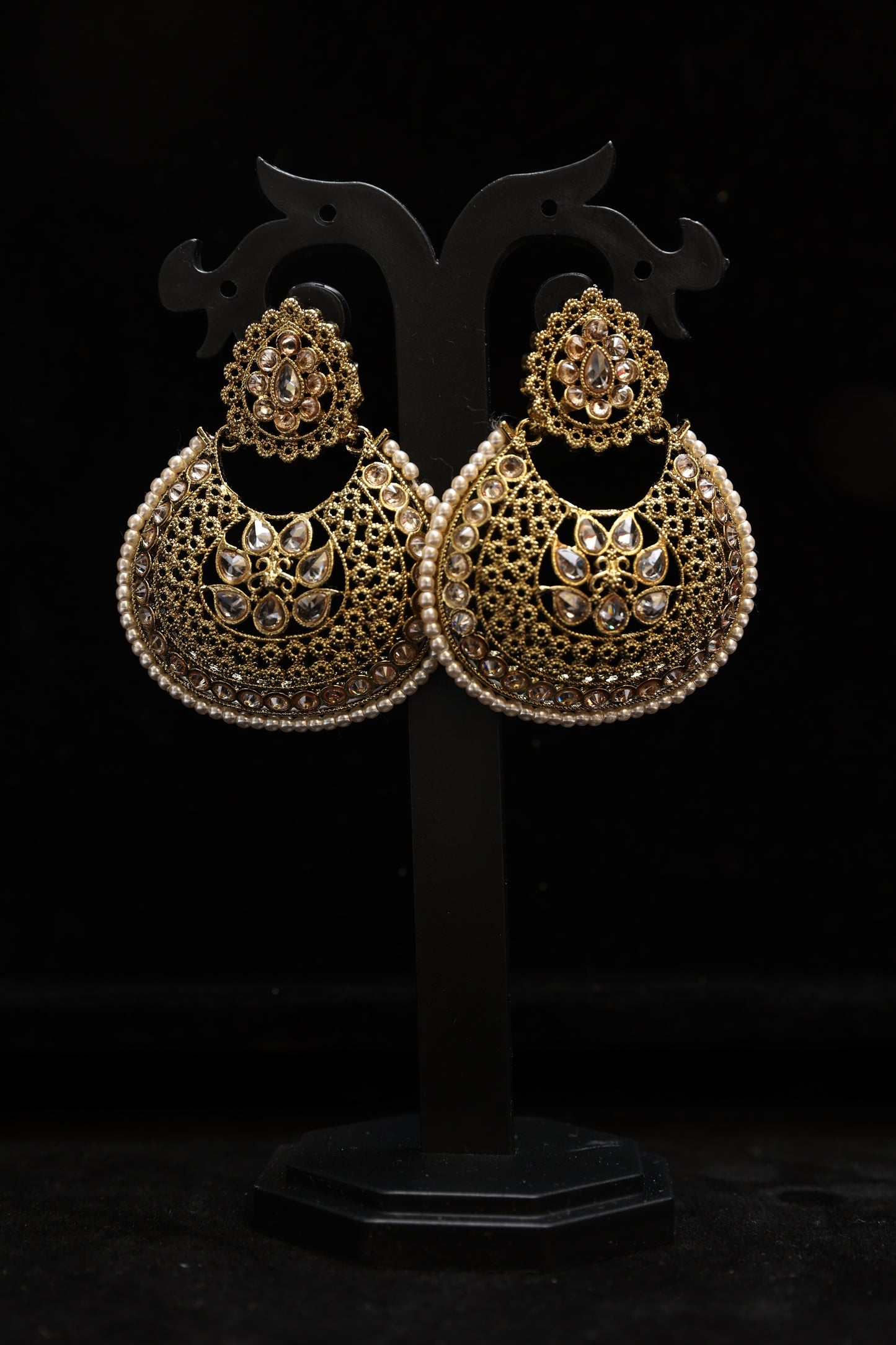 Sparkling Chandbali Earrings Combo