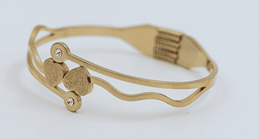 Lustrous Spiral Design Gold-Toned Bracelet