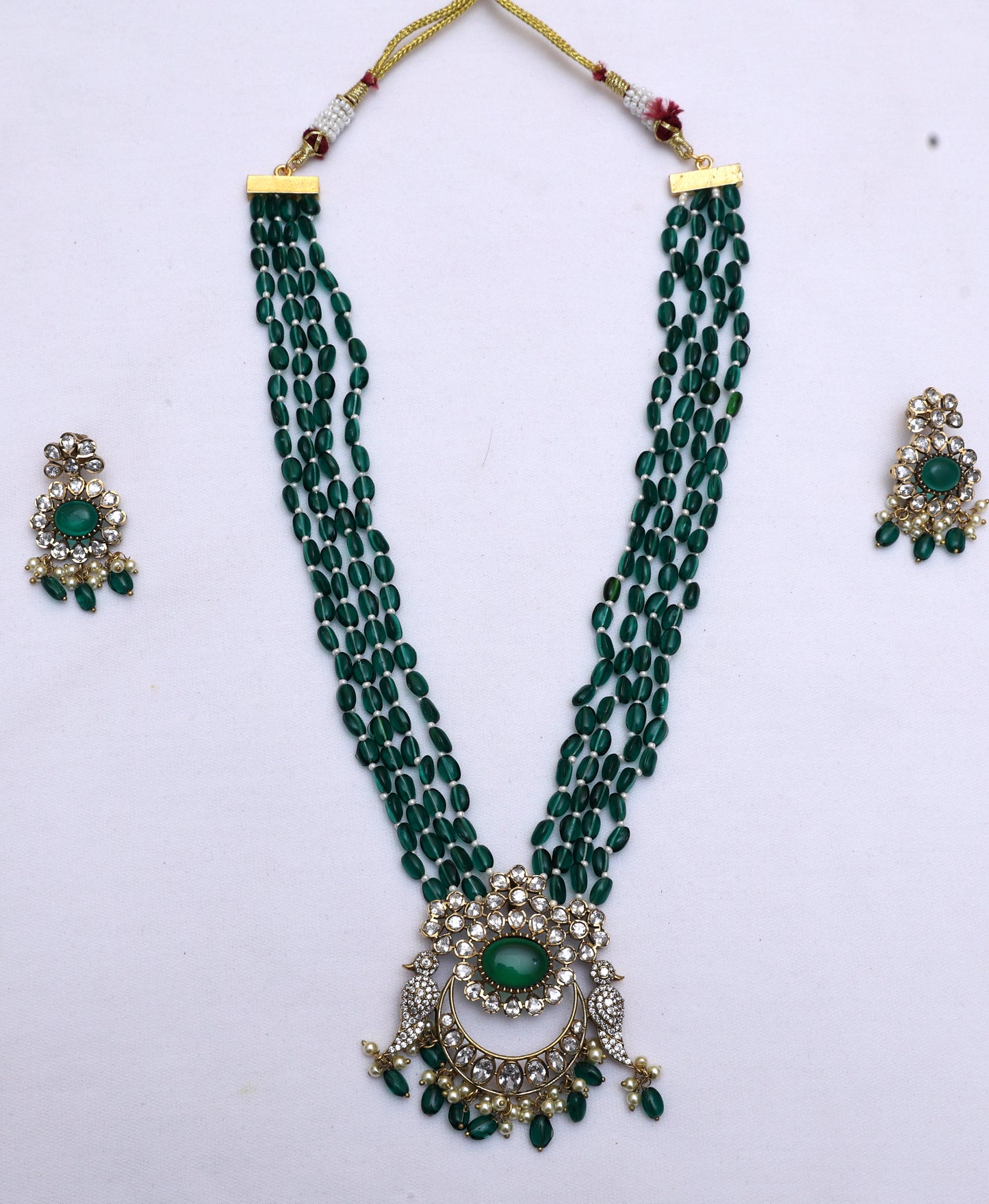 Emerald Green Colour Elegance Necklace Set