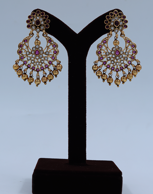 Antique Blossom Dangler Earrings