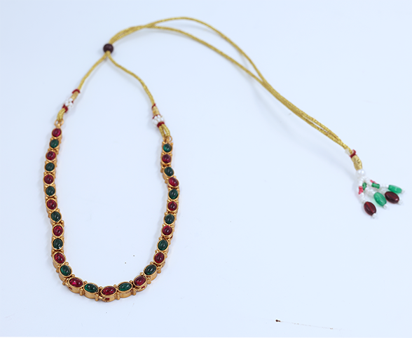 Traditional Red and Green Kemp Necklace