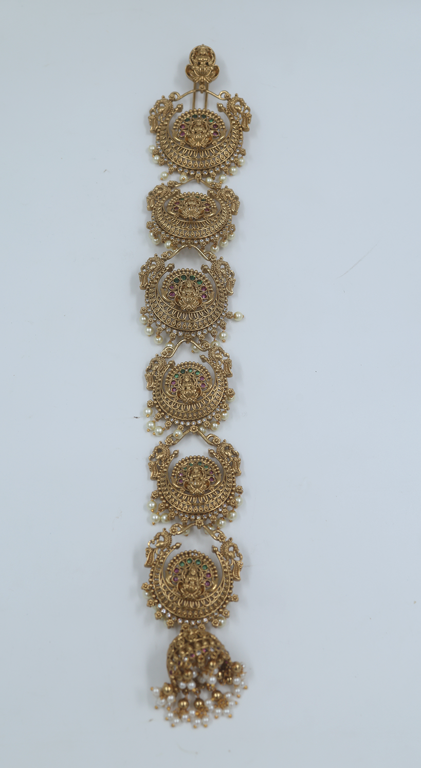 Antique Gold Temple Hair Accessory