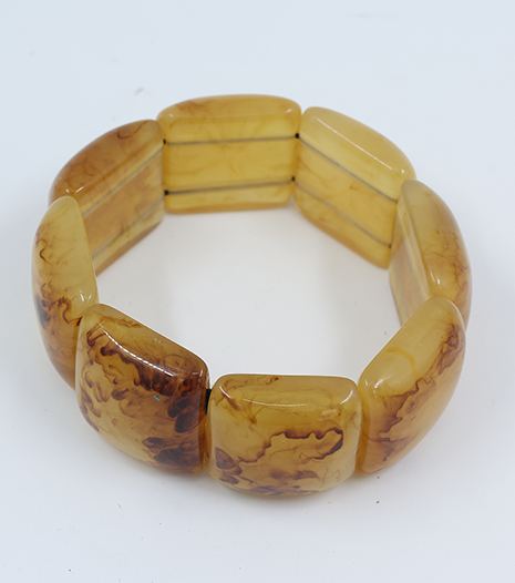 Amber Swirl Statement Bracelet
