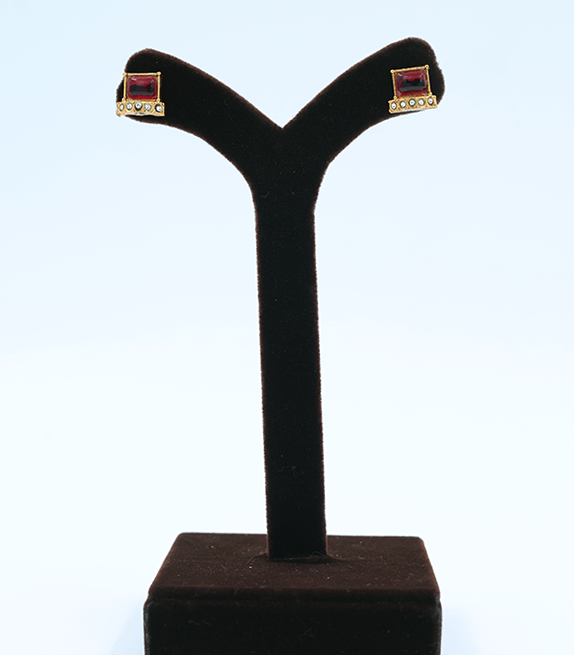 Classic Ruby-Emerald Square Necklace Set