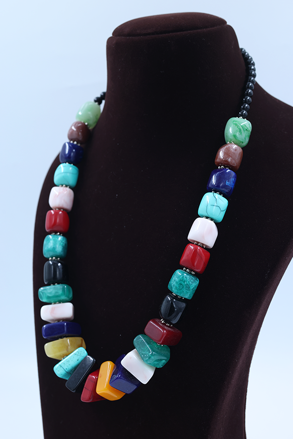 Rainbow Rocks Bead Necklace