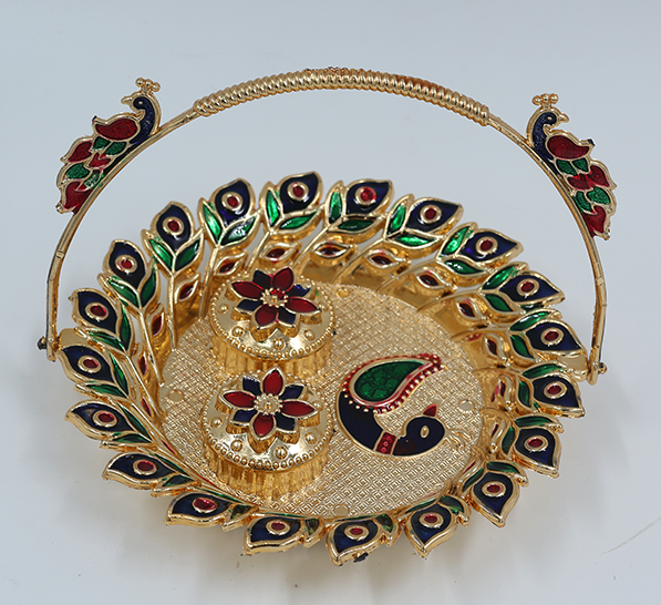 Peacock Haldi Kumkum Basket