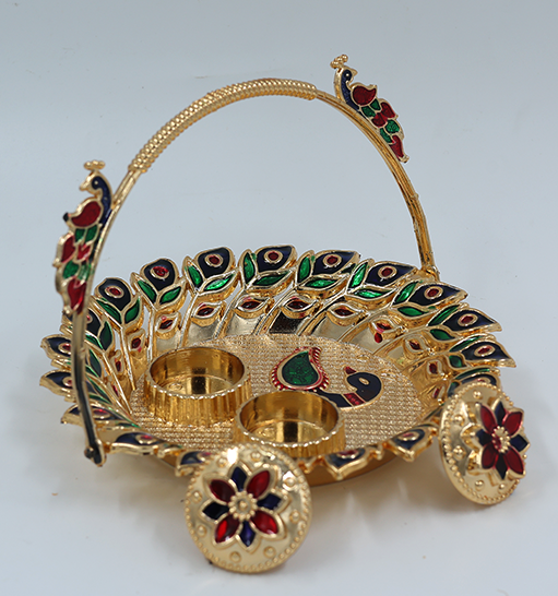 Peacock Haldi Kumkum Basket