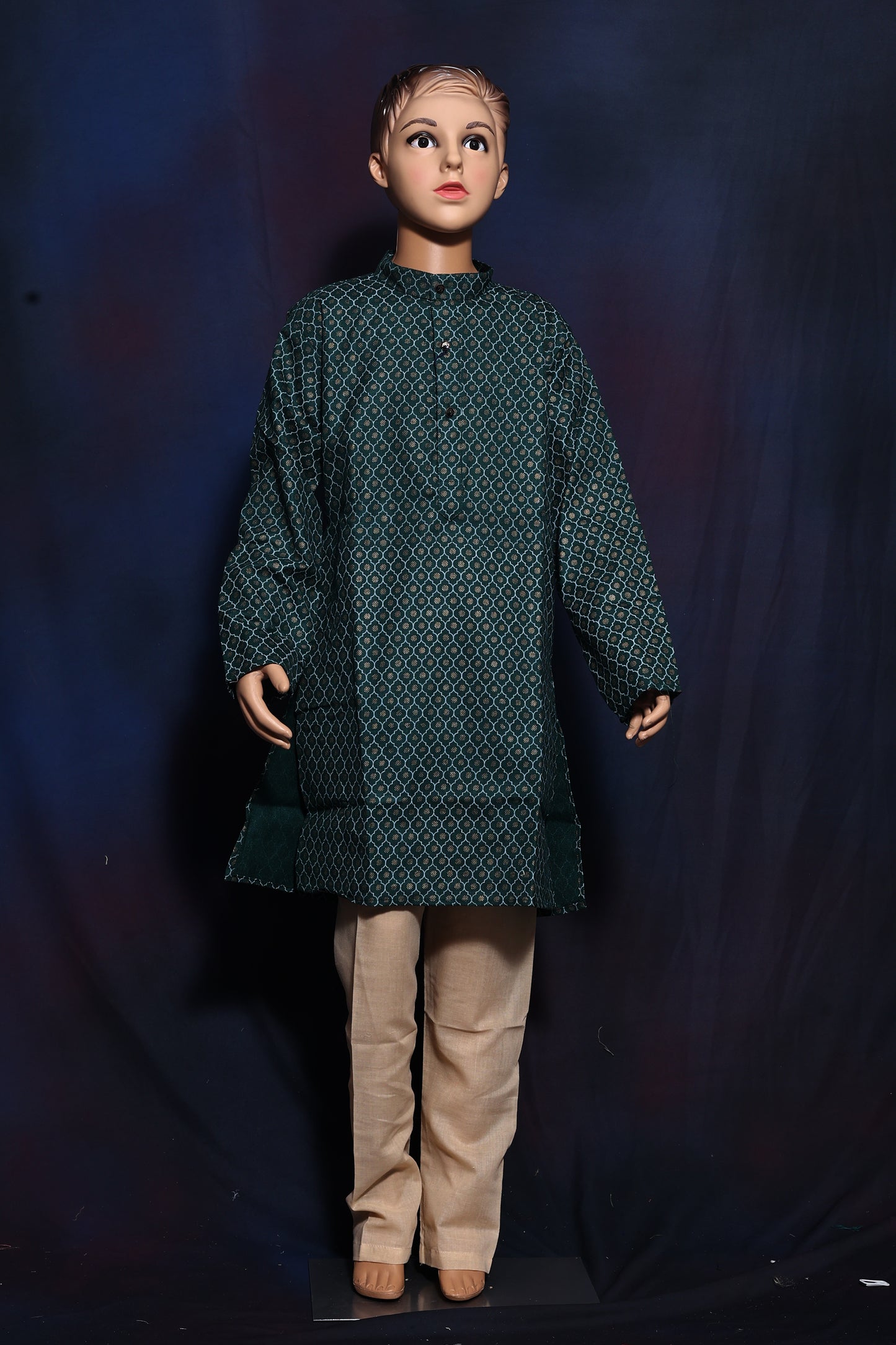 Majestic Green Kurta for Boys