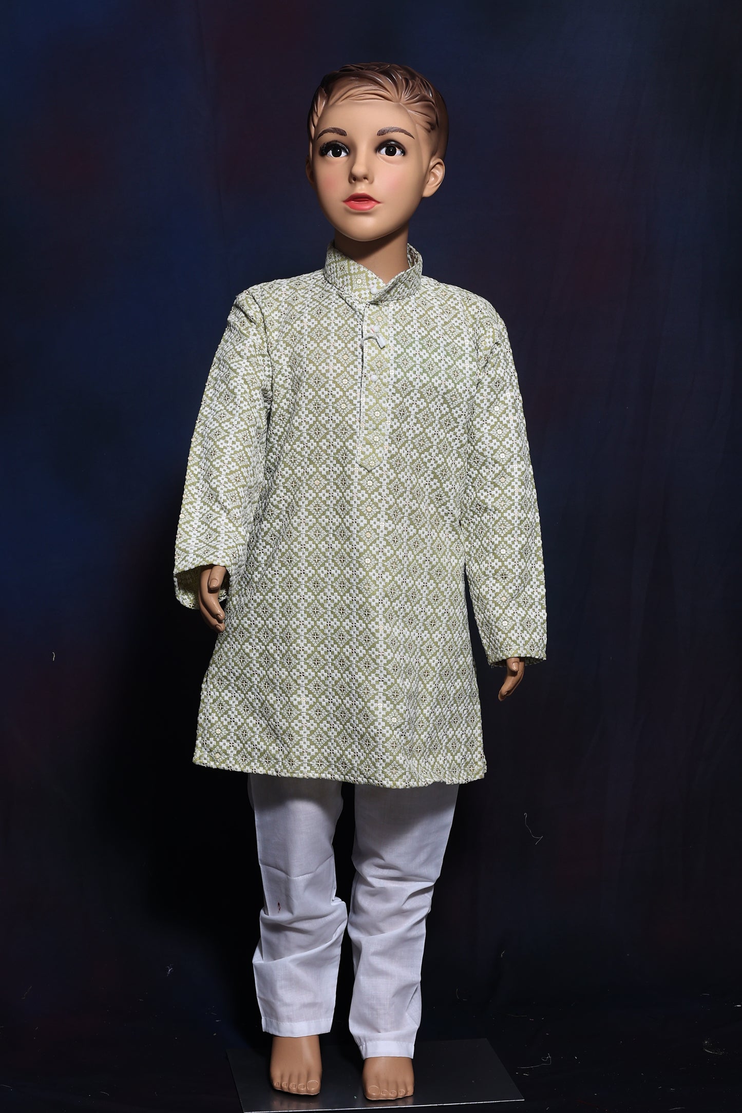 Subdued Pastel Green Kurta for Boys