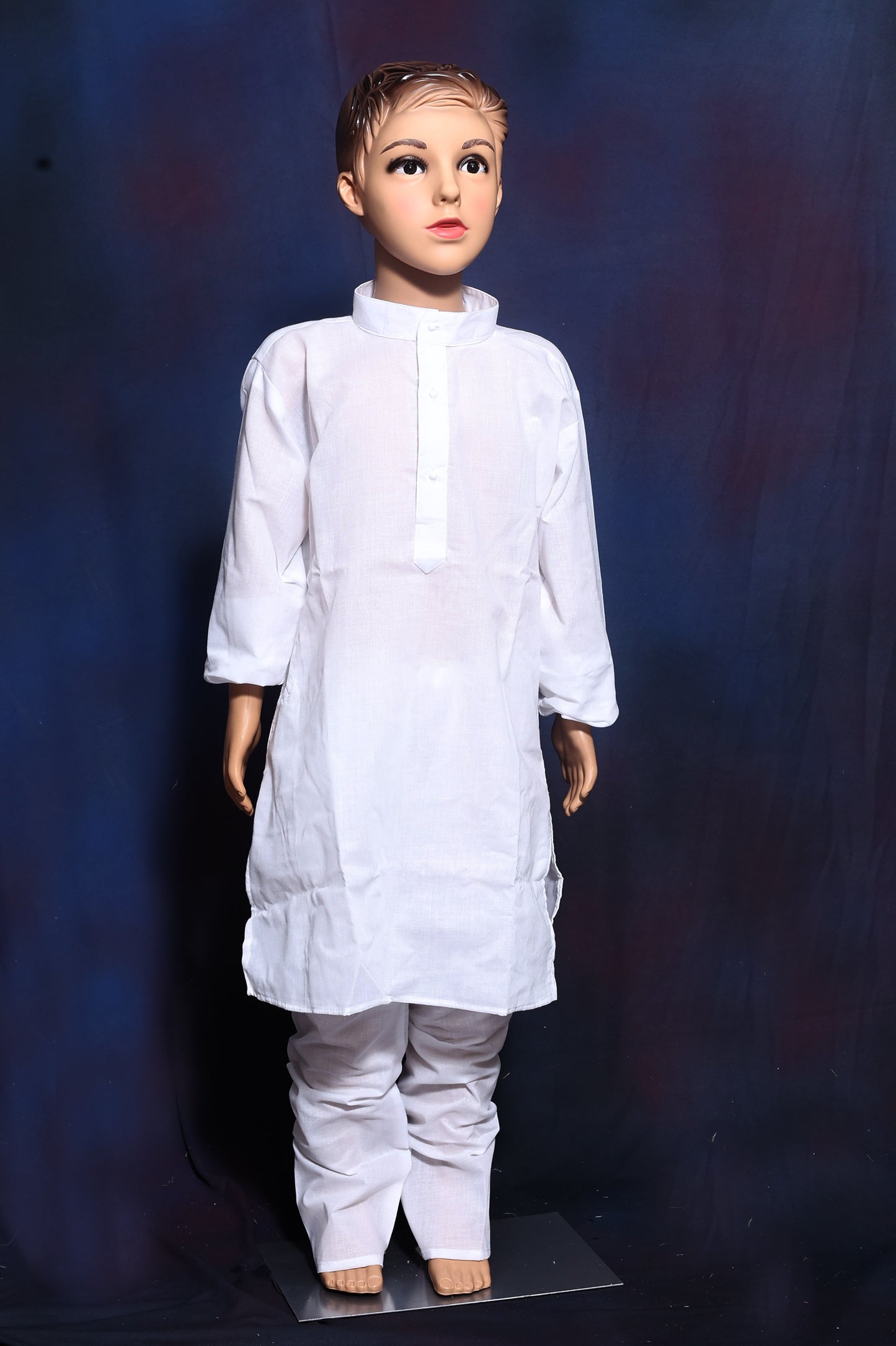 Electric White Kurta for Boys