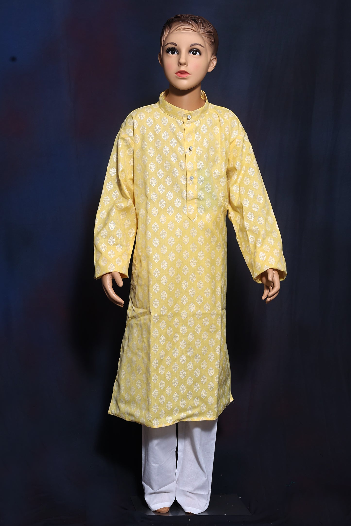 Joyful Pastel Yellow Kurta for Boys