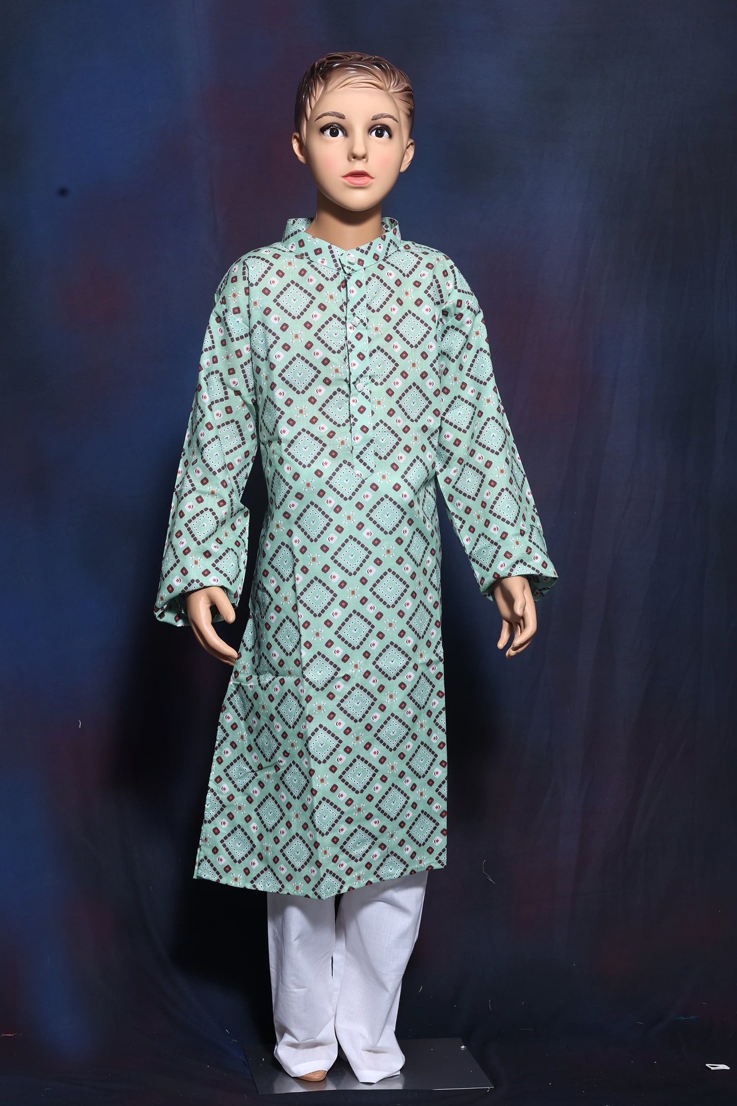 Minty Light Green Kurta for Boys