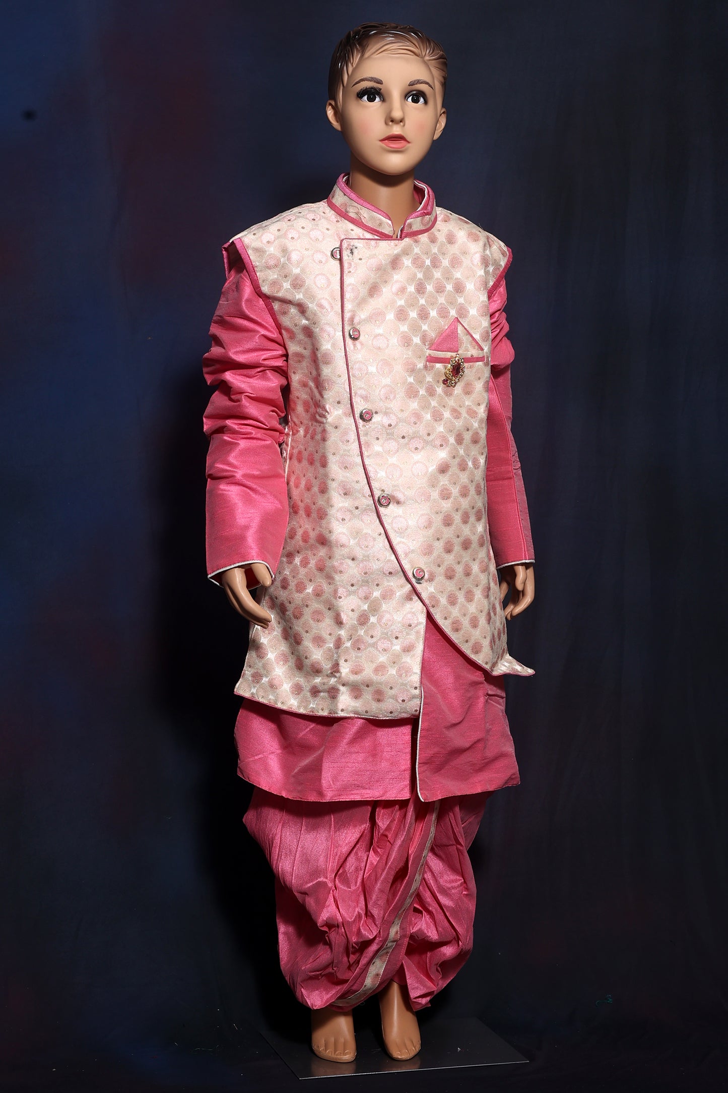 Vibrant Pink Kurta Set for Boys
