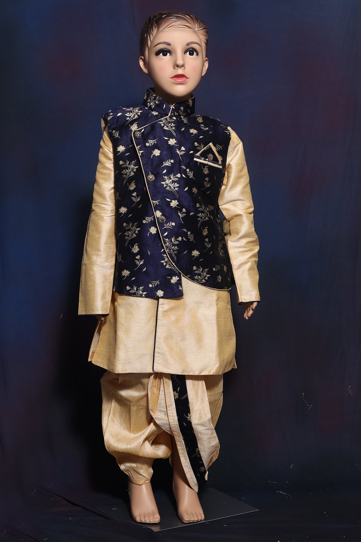 Bold Blue Kurta Set for Boys