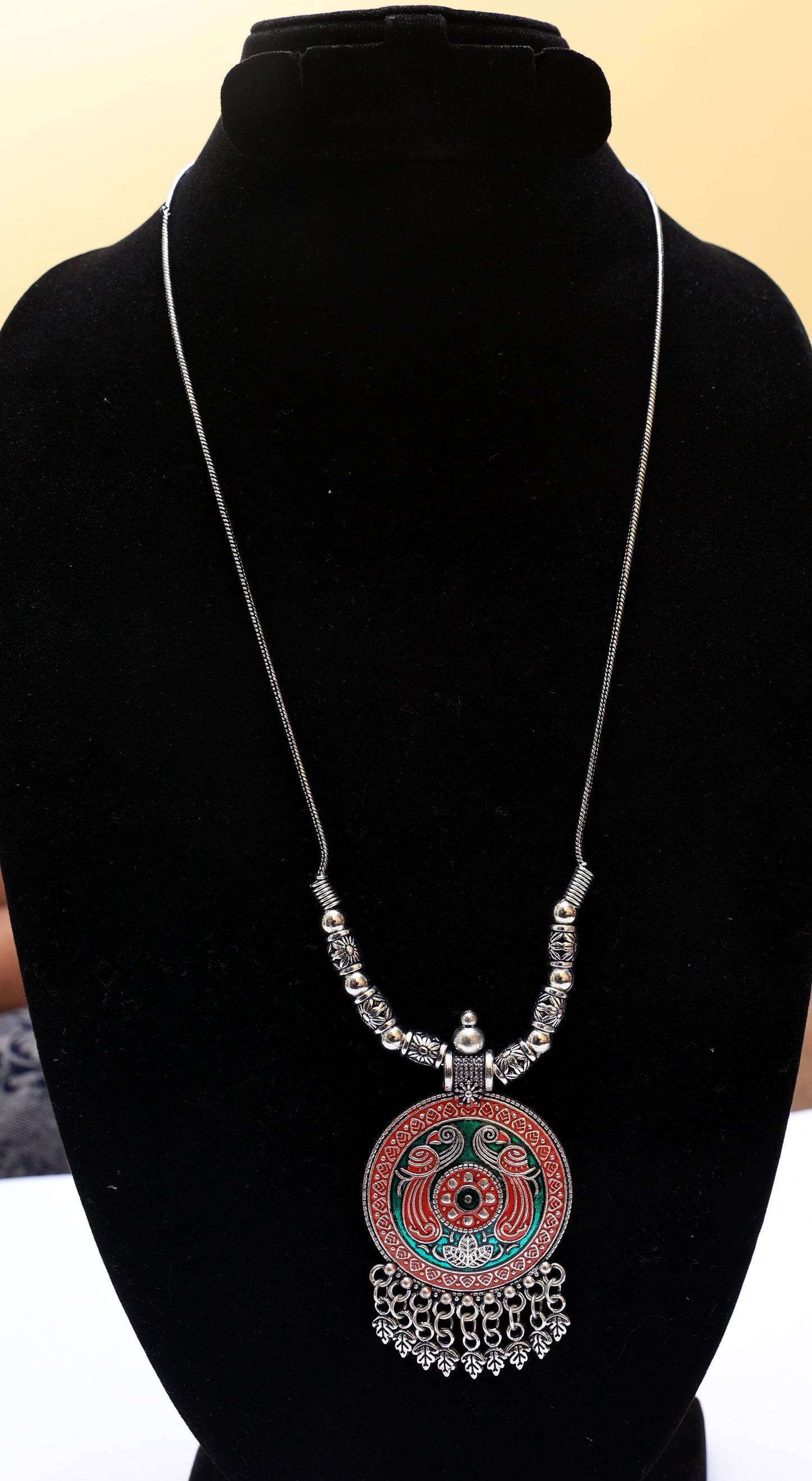 Enamel Essence Circular Necklace