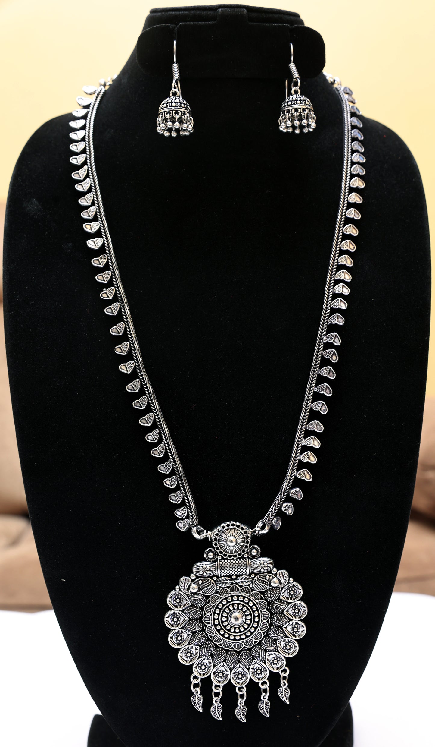 Dreamy Vintage Oxidized Silver Necklace Set