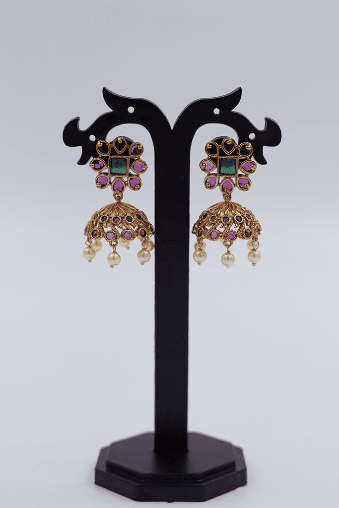 Gold and Pearl Choker Necklace Set