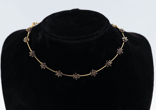 Silver Toned Star studded Necklace Set