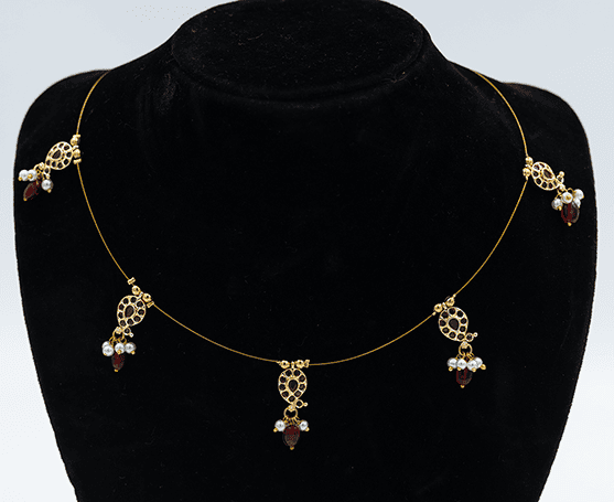 Gold & Pearl Drop Necklace Set