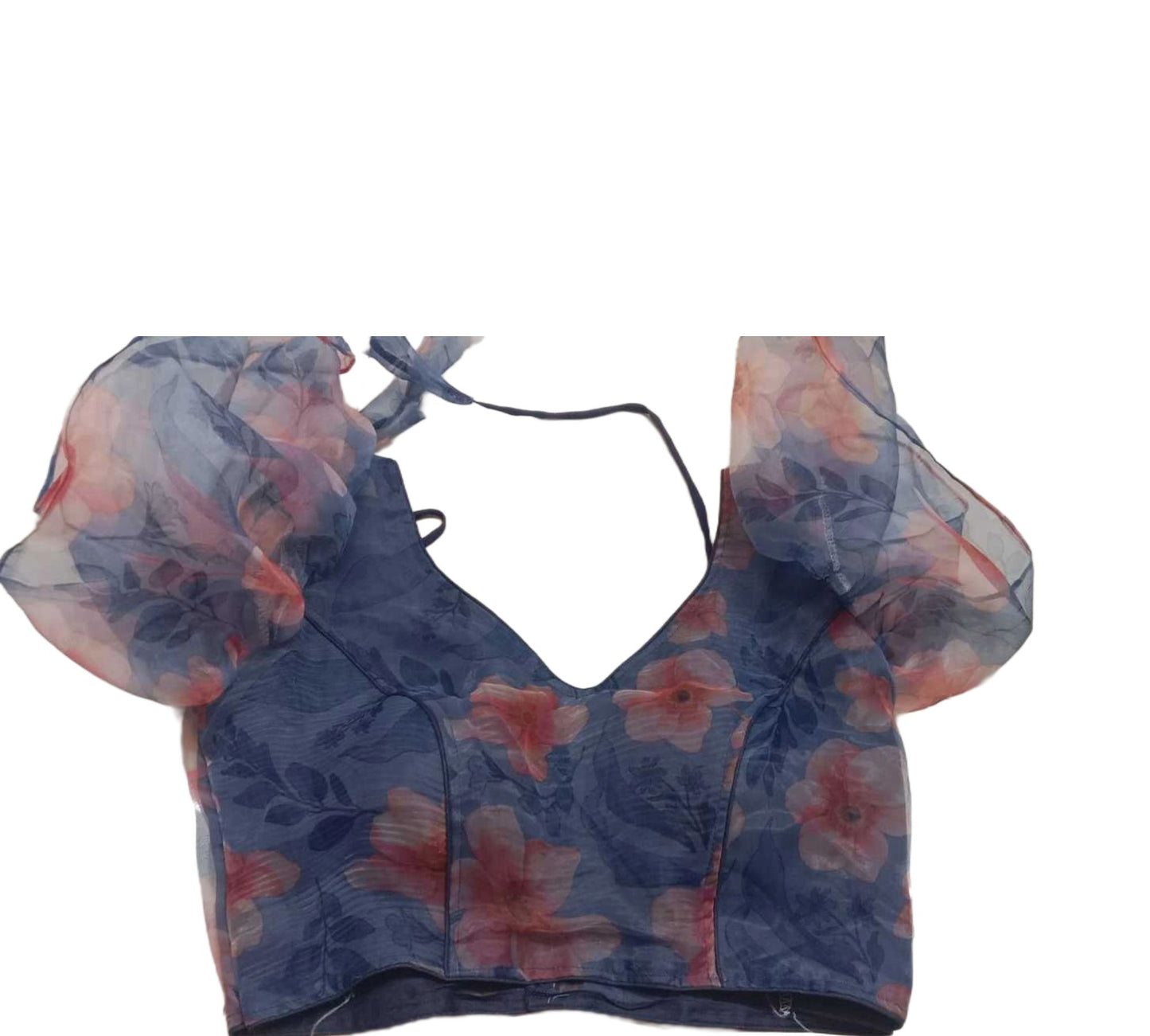 Enchanting Floral Print Ruffled Sleeve Blouse