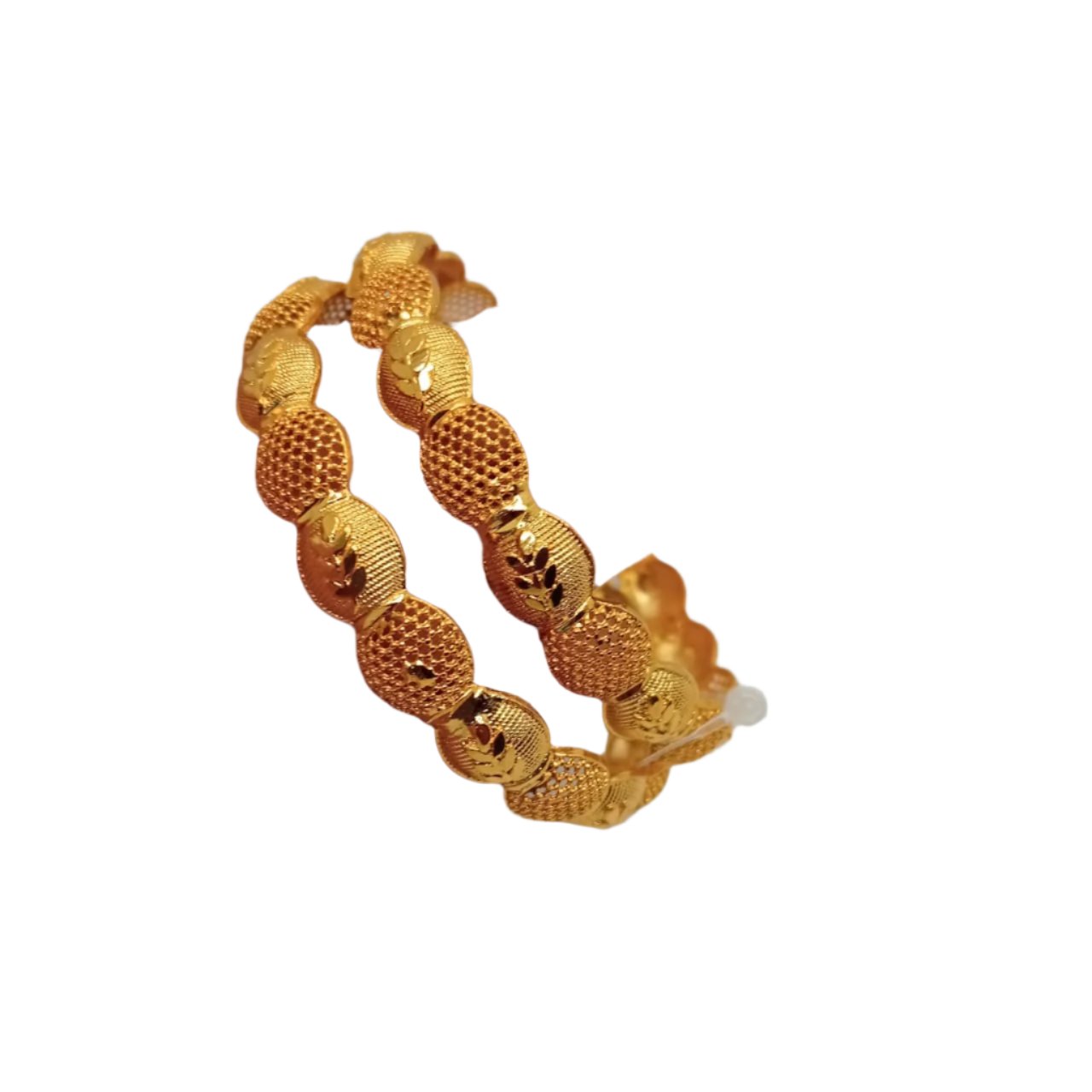 Splendid Gold Textured Bangles Set