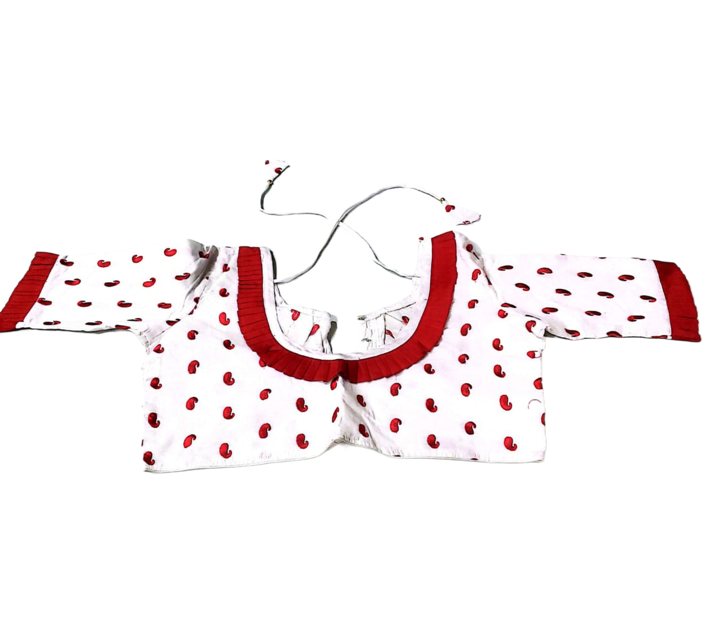 Mesmerizing White Blouse with Polka Dots