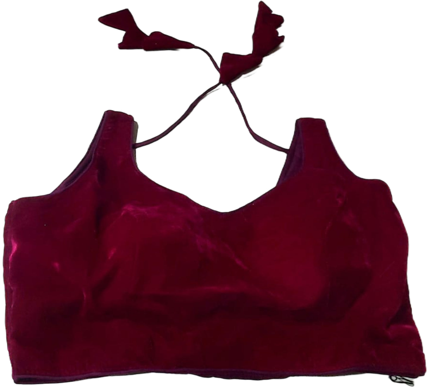 Fiery Maroon Sleeveless Blouse