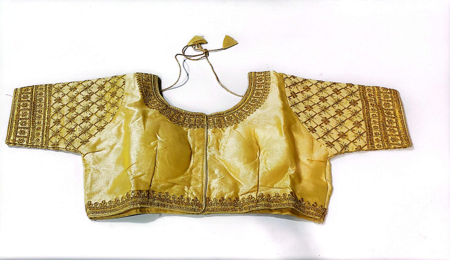 Designer Golden Embroidery Blouse