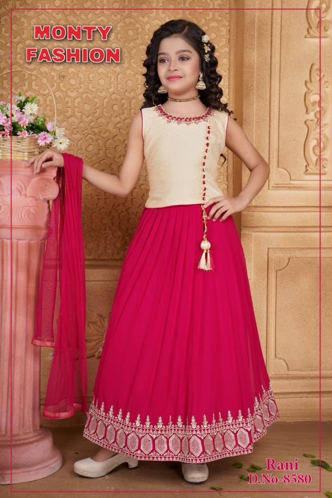 Radiant Rani Pink Lehenga Set for Girls