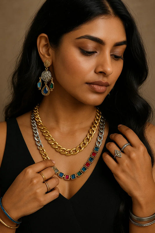 Mixing Metals and Materials for a Unique Look