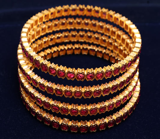 Gracious Stone Studded Bangles Set