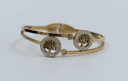 Delightful Tree of Life Gold-Toned Bracelet