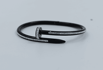 Sleek Stone-Studded Nail Bracelet