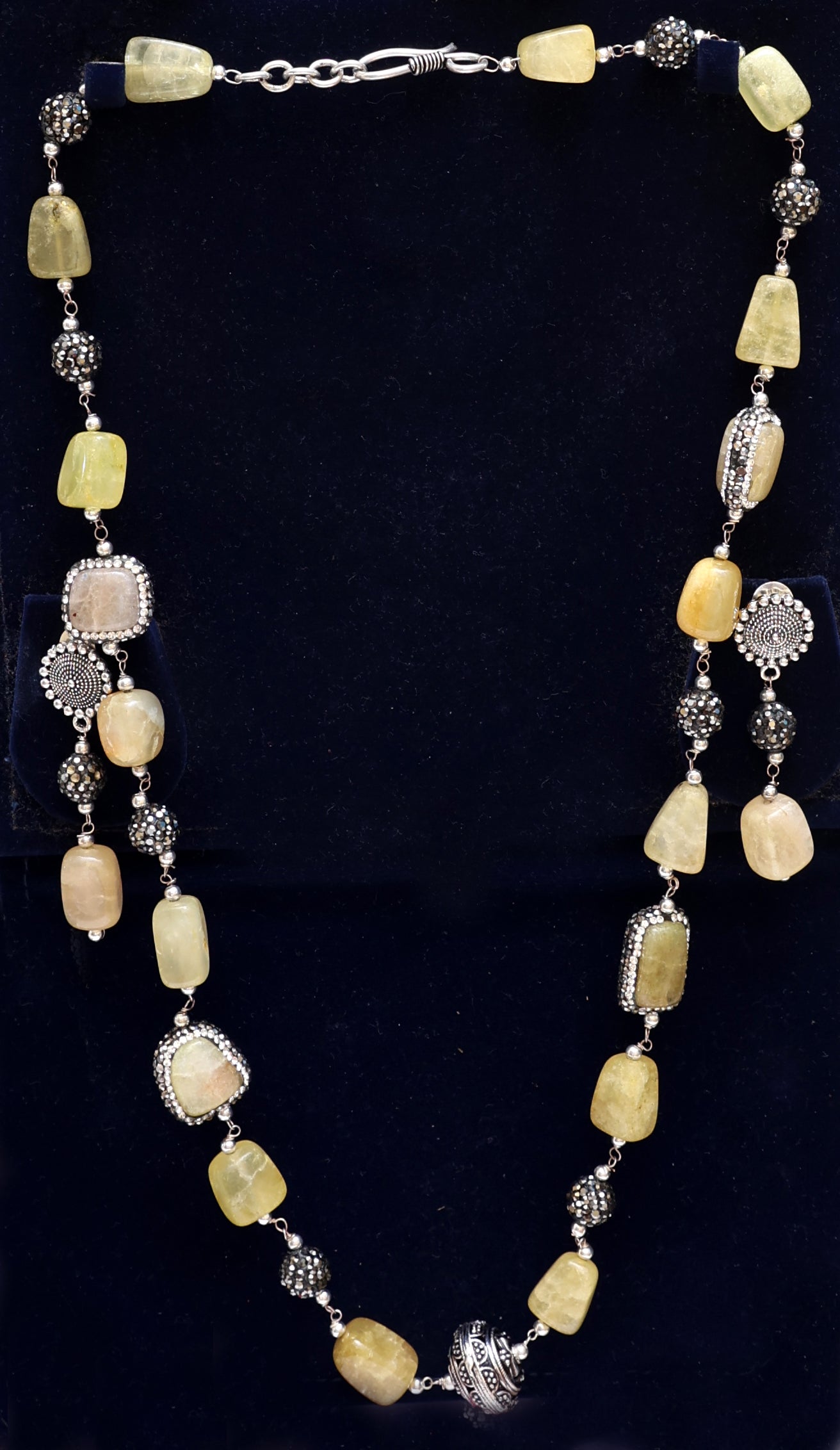 Dazzling Citrine Yellow Bead Necklace Set