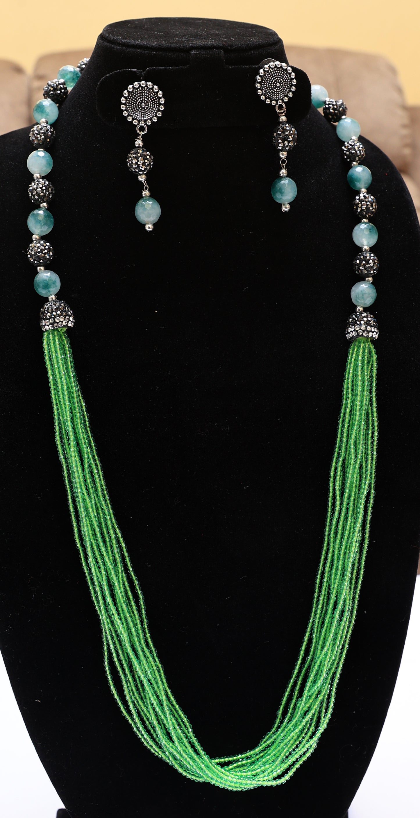 Luxurious Green Harmony Necklace Set