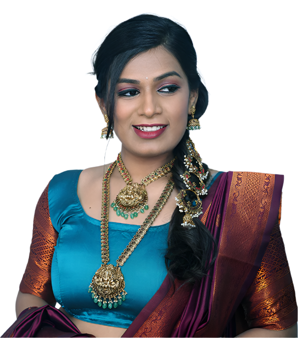 Grand Lakshmi Temple Long Haram Set