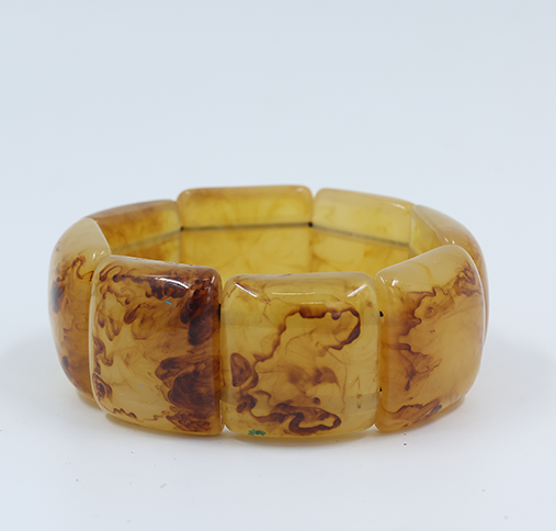 Amber Swirl Statement Bracelet