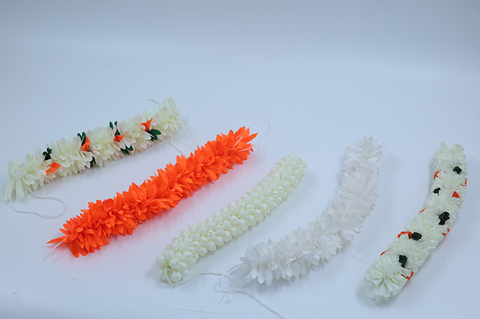 Vibrant Artificial Flower Garlands – Set of 5