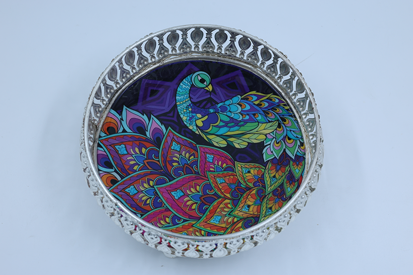 Royal Peacock Decorative Platter