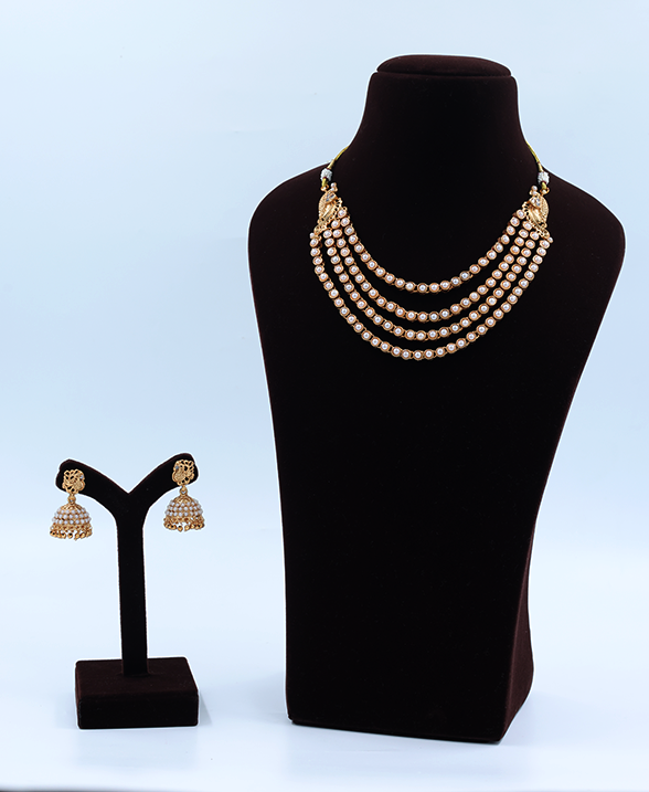 Royal Pearl Layered Necklace Set