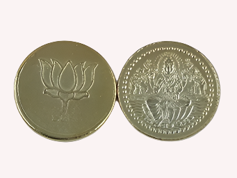 Lakshmi Lotus Gold-Toned Coin Set