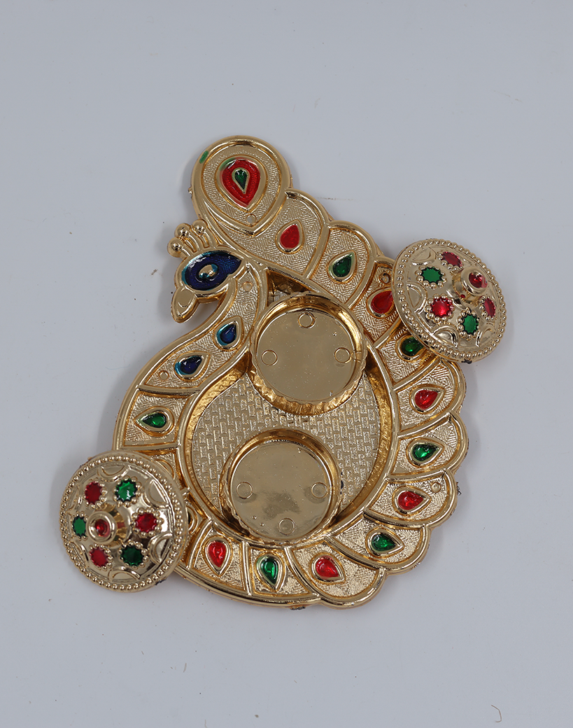 Peacock Design Haldi Kumkum Holder