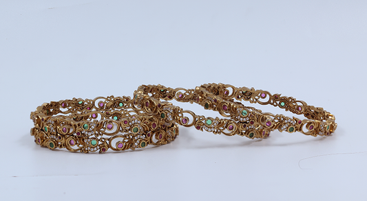Antique Floral Stone Bangles