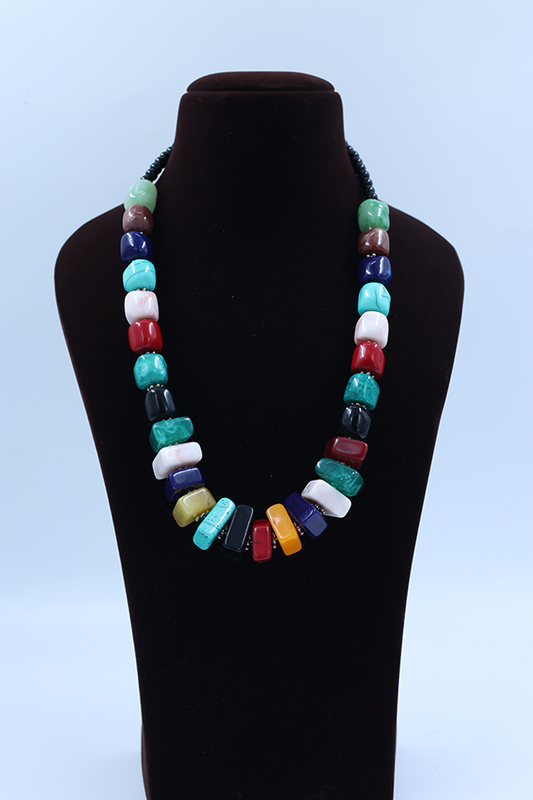 Rainbow Rocks Bead Necklace